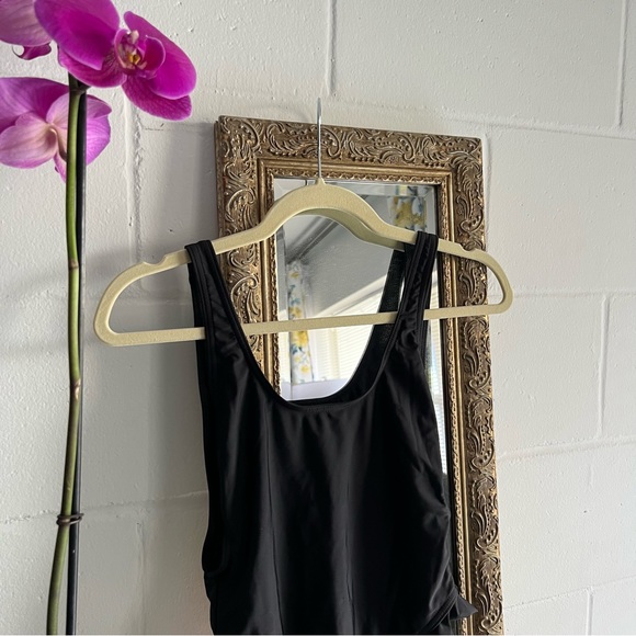 Free People X Gnash Swim One Piece bikini swimsuit black ruffle low back side 2 - Picture 13 of 14